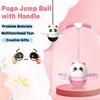 Balance Pogo Ball with Handle for Kids, Jumping Trick Ball Toy with Colourful LED Lights Panda Shape, Fun Bounce Toy for Boys Girls Balance Training (Pink, with Light) view 2