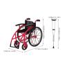 Kisangel 2 Sets Doll Wheelchair and Crutchs Ornaments, Plastic Mini Wheelchair Models for Dollhouse Miniature Doll Accessories Playset, Rosy view 2