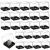 24Pcs Small Display Box Plastic Clear Rock Collection Display Case 1.4x1.4x1.4inch, Square Specimen Boxes for Rocks and Mineral Storage Collection view 1