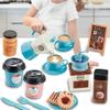 Simulation Coffee Set Pretend for Play Kitchen Afternoon Tea Toy with Coffee Pot Cup Role for Play Interactive Part Set Bowl view 4