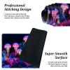 FKIUBWRY for MTG Playmat,TCG Card Game Playmat 24 x 14 inches,Mouse Pad,Magic Mat,for Magic The Gathering Board Game Desk Mat,Non-Slip Rubber Base,Stitched Edge,Storage Bag,Glitter Pink Jellyfish view 3