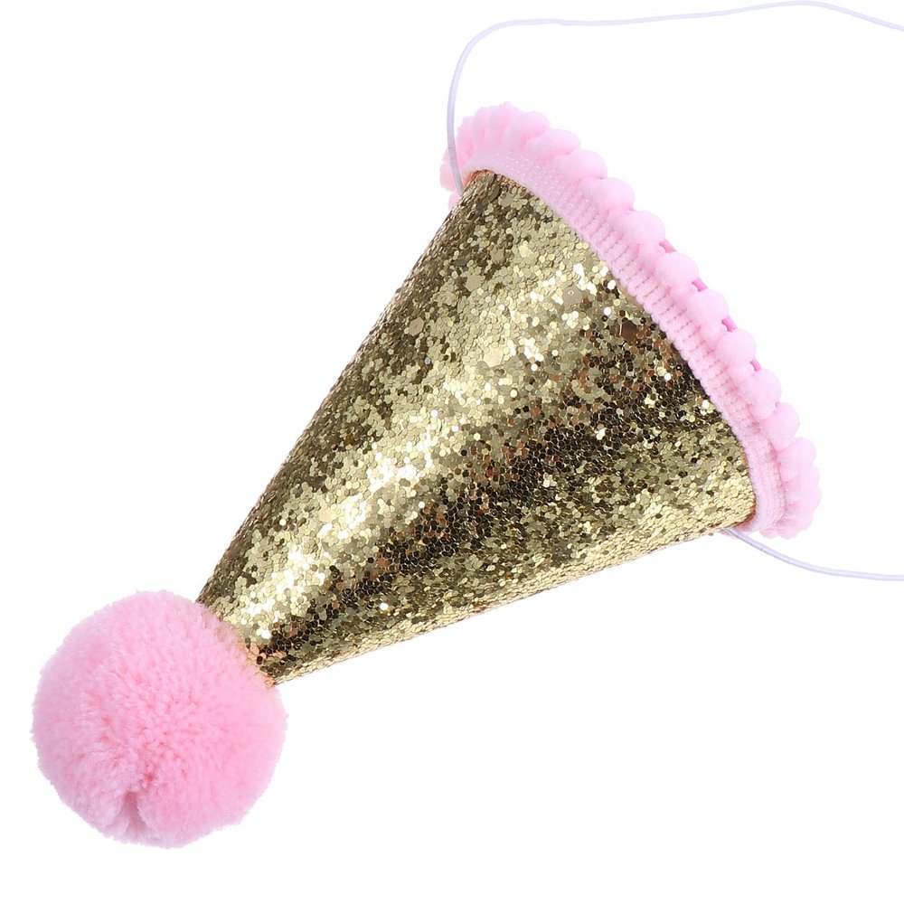 LALADEFIEE Sequin Birthday Party Cone Hat for Pink Pom Pom S Birthday Celebration Photo Prop Party Supplies