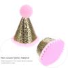 LALADEFIEE Sequin Birthday Party Cone Hat for Pink Pom Pom S Birthday Celebration Photo Prop Party Supplies view 4