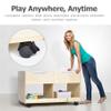 Bolocon Sand and Water Activity Table for Kids, Sensory Table w/Dual Deep Sand/Water Bins & 2 Bottom Storage Compartment & Lockable Casters, Indoor/Outdoor Activity Play view 4