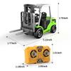 Dwi Dowellin Mini 1/64 RC Forklift Toy, 7 Channel 2 Mode Remote Control Forklift Truck, 2 in 1 Transformable Lift Fork & Hook with Lights & Sounds for Adults Kids Boys and Girls(Green) view 2