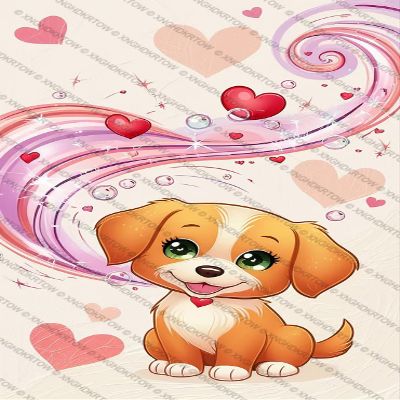 Adorable Puppy in Sparkling Heart Design Valentines Day 1000 Piece Puzzle Wooden Jigsaw Puzzle for Adults Portable Puzzle Boards Birthday Gift for Mom