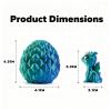 Iceacrin 15PCS Mini 3D Printed Dragon Eggs with Dragons Inside, Cool 5-Color Gradient Crystal Fidget Toys, 3D Printed Dragon Valentines, Easter Basket Stuffers for Boys, Kids & Teens view 2