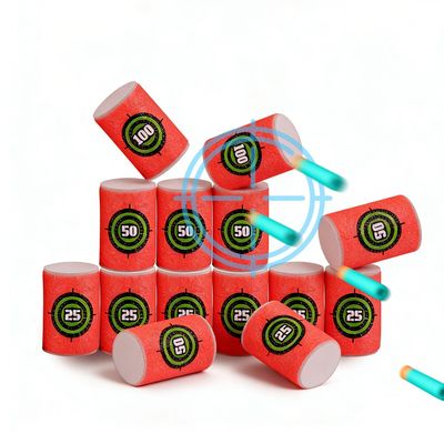 SYNTHORA 12pcs Soft Foam Targets, EVA Bullet Dart Knock Down Targets Compatible for Nerf N-Strike Elite Blasters, Shooting Practice Foam Ammunition Toy