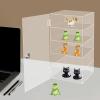 24x24x50cm 5-Tier Acrylic Display Case, Clear Countertop Showcase Box with Shelves, Lockable Lucite Cabinet for Collectibles Figures Jewelry, Retail Store Tabletop Decoration, Stackable Dustproof view 3