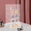 24x24x50cm 5-Tier Acrylic Display Case, Clear Countertop Showcase Box with Shelves, Lockable Lucite Cabinet for Collectibles Figures Jewelry, Retail Store Tabletop Decoration, Stackable Dustproof view 4