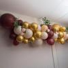 Jobkoo Burgundy Gold Balloons 60 PCS Dark Red Wine White Sand Beige Latex Balloon Maroon Wine Red Metallic Balloons for Women Birthday Baby Shower Wedding Bachelorette Graduation Party Decorations view 3