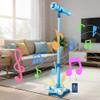 Rechargeable Karaoke Machine Toys with 2 Mic,Stand Microphone Toy with Speakers and Lights,Portable Adjustable Height Karaoke Machine for Singing,Fun Activities for Family Party and Birthday view 4