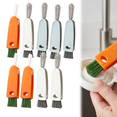 2026 New 3 in 1 Cup Lid Cleaning Brush Set, 12PCS Multifunctional Bottle Crevice Portable Cup Lid Cleaning Brushes, Crevice Cleaning Brush, Home Kitchen Crevice Brush Tools (Colorful*3)
