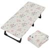 Burbuja White Cat Flower Cot Sheet for Toddlers, Portable Padded Nap Mat Sheet with Elastic Band for Girls Boys, Machine Washable, 25x50 in view 1