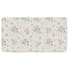 Burbuja White Cat Flower Cot Sheet for Toddlers, Portable Padded Nap Mat Sheet with Elastic Band for Girls Boys, Machine Washable, 25x50 in view 2