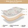 Burbuja White Cat Flower Cot Sheet for Toddlers, Portable Padded Nap Mat Sheet with Elastic Band for Girls Boys, Machine Washable, 25x50 in view 4