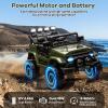 12V Kids Ride-on Truck with Parent Remote Control  Electric Vehicle with Spring Suspension, 3 Speeds, LED Lights, Music & Horn for Children view 2