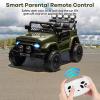 12V Kids Ride-on Truck with Parent Remote Control  Electric Vehicle with Spring Suspension, 3 Speeds, LED Lights, Music & Horn for Children view 4