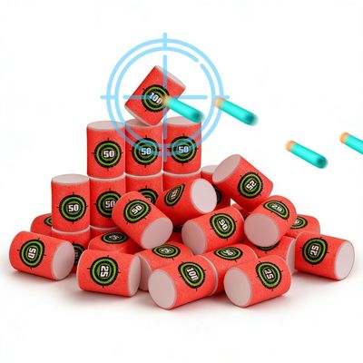 SYNTHORA 24pcs Soft Foam Targets, EVA Bullet Dart Knock Down Targets Compatible for Nerf N-Strike Elite Blasters, Shooting Practice Foam Ammunition Toy