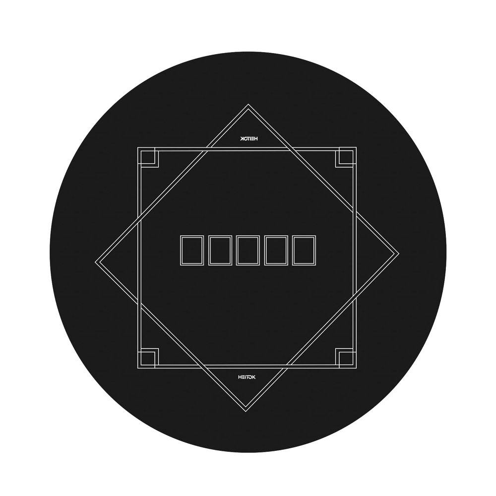 HEITOK 47-Inch Round Poker Table Mat, Poker Table Topper, Waterproof Non-Slip Surface, Portable Carry Bag, Stitched Durable Edge, Fits Round Tables, Texas Hold'em, Blackjack, Game Nights, Home & Club
