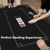 HEITOK 47-Inch Round Poker Table Mat, Poker Table Topper, Waterproof Non-Slip Surface, Portable Carry Bag, Stitched Durable Edge, Fits Round Tables, Texas Hold'em, Blackjack, Game Nights, Home & Club view 2