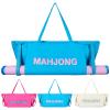 Abbylike 28x9 Inches Mahjong Bag for Rolled Mat Tiles Racks Pushers Accessories Empty Mahjong Canvas Tote Bag with Zipper Closure Outer Pockets Lining Large Capacity(Blue) view 1