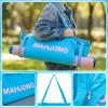 Abbylike 28x9 Inches Mahjong Bag for Rolled Mat Tiles Racks Pushers Accessories Empty Mahjong Canvas Tote Bag with Zipper Closure Outer Pockets Lining Large Capacity(Blue) view 4