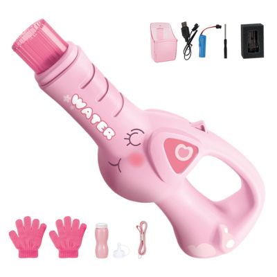 Fog Bubble Machine - Rechargeable Automatic Bubble Machine, Bubblle Machines with Lights and Music,Summer Bubbles Making Toy for for Kids Party Beach Summer Play Outdoor Indoor