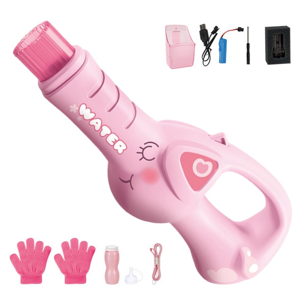 Fog Bubble Machine - Rechargeable Automatic Bubble Machine, Bubblle Machines with Lights and Music,Summer Bubbles Making Toy for for Kids Party Beach Summer Play Outdoor Indoor