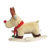 Moose Rocking Horse Ride-On Toy with Lullaby Song, Hand Puppets and Safety Belt, Soft Plush Fabric, Apricot, for Children 1-3 Years CPCCertification view 1
