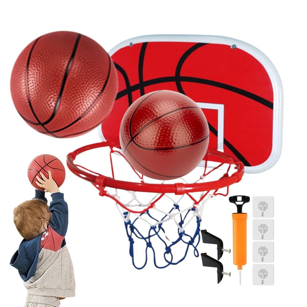 Basketball Hoop for Kids - Interactive with 2 Balls Indoor Basketball Hoop Kids Toy Living Room Bedroom Apartment Boys Teens Children Pupils Enthusiasts