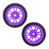 keeda 4Pack Rubber Tires and Wheels, Suitable for Losi Micro B 1/24, 1/28 WL244016 Drift RC car Upgrade Parts (B Purple) view 4