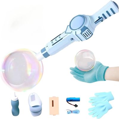 Magic Fog Bubble Wand, Elastic Fog Bubble Machines, Rechargeable Automatic Puffpop Bubbles Maker, Colorful Interactive Stretch CatchableBubbles, for Party, Wedding, Birthday