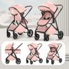 2 in 1 Baby Stroller, Convertible Bassinet Pushchair for Infants and Newborns 0-36 Months (Brown) view 3