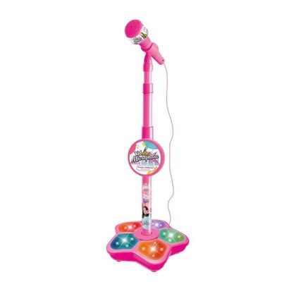 Star Microphone with Stand Karaoke Machine for Girls,Standing Microphones for Singing, Sparkle and Sing,Microphone Toy,Musical Toy for Fun Sound Effects