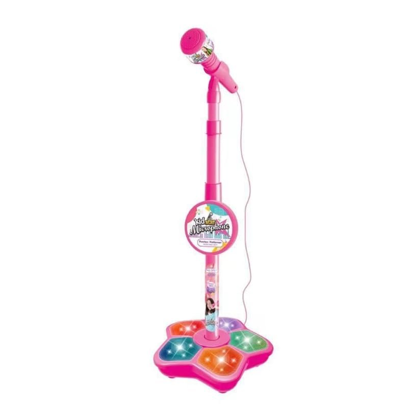 Star Microphone with Stand Karaoke Machine for Girls,Standing Microphones for Singing, Sparkle and Sing,Microphone Toy,Musical Toy for Fun Sound Effects
