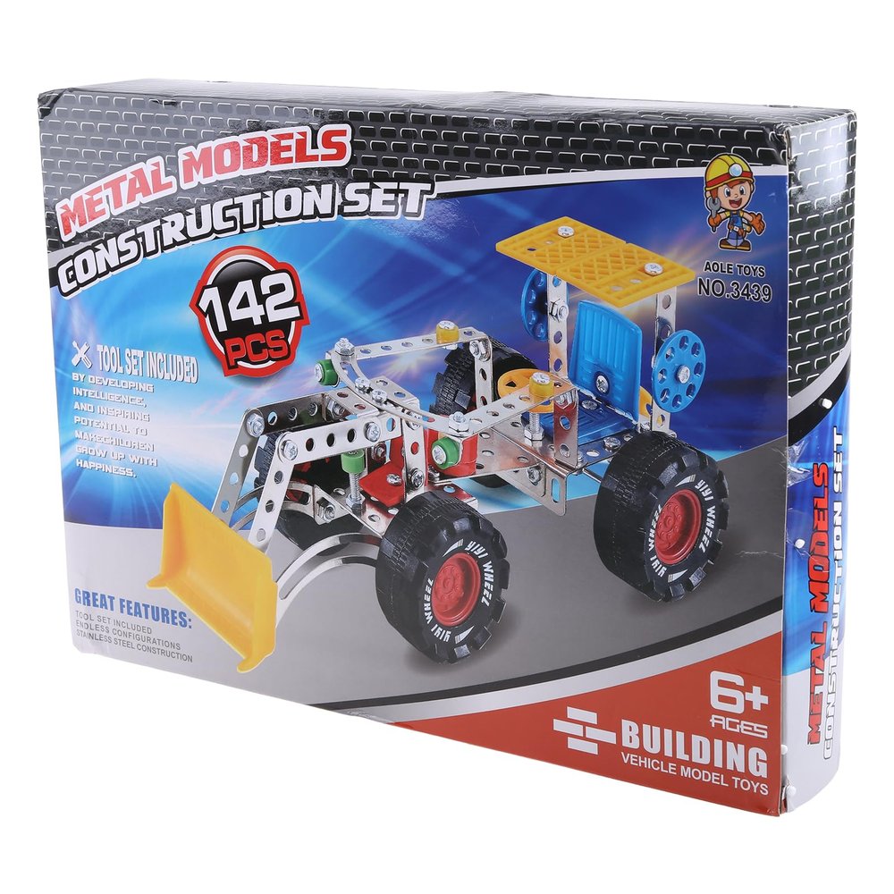138pcs Assembly Metal Construction Truck Blocks Science Kits for Toddler 6+