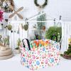 ACMUUNI Rectangle Easter Eggs Gift Basket Rabbit Shelf Basket Clothes Laundry Storage Box Storage Bins, Bunny Basket, Laundry Hamper with Handles view 2