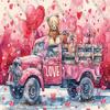 500 Piece Jigsaw Puzzle A Pink Truck Filled with Teddy Bears and Hearts for Beginners Learning Puzzle Puzzle The Best Jigsaw Puzzle Game for Interactive Emotions Christmas view 1