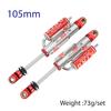 1/10 Simulated Negative Pressure Damper Shock Absorber Metal Decoration for RC Crawler UT4 TRX4 RR10 Wraith DIY Upgrade (Red 105mm 2Pcs) view 2
