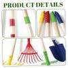 4Pcs/Set Kids Gardening Tools Colorful Fun Carbon Steel Kids Gardening Set Include Rake Claw and 2 Shovels Safe DIY Toddler for Outdoor Toys view 4