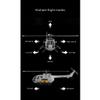 1/48 Remote Control Helicopters, C186S BO105 2.4G 6CH Single Rotor Flybarless Helicopter, RC Military Helicopter with Altitude Hold, Optical Flow & One-Key Takeoff/Landing, RC Aircraf for Adults, RTF view 2