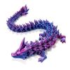 3D Printed Dragon, Ariculated Crystal Dragon, Flexible Fidget Toy for Festival, Home Decoration, Executive Desk Decorations (Purple) view 1