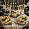 26 Fillable Number for Charcuterie with Grad Cap Shaped Cardboard Tray Black Gold 2026 Graduation Party Table Decorations 13.8'' Pre-cut Board Storage Decorative Paper Mache Box College Grad view 3