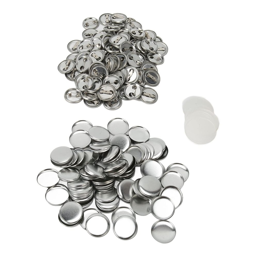 Acouto Maker Badge Supplies 100 Sets Badge Set Round Shape Prevention Print Pin Making Machine Metal Arts, Crafts & SewingSewingSewing Notions & SuppliesFastenersButtons (25MM)