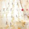 HooHero Beige 50 Width Sheer Curtains Rod Pocket Home Decoration Gorgeous Style Exquisite Floral Embroidered for Kids Nursery Room view 1
