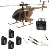 C184 4CH RC Helicopter, Coaxial Dual Rotor Brushless Motor Model with Optical Positioning, Stable Beginner-Friendly Remote Control Helicopter for Adults - 4 Batteries view 1