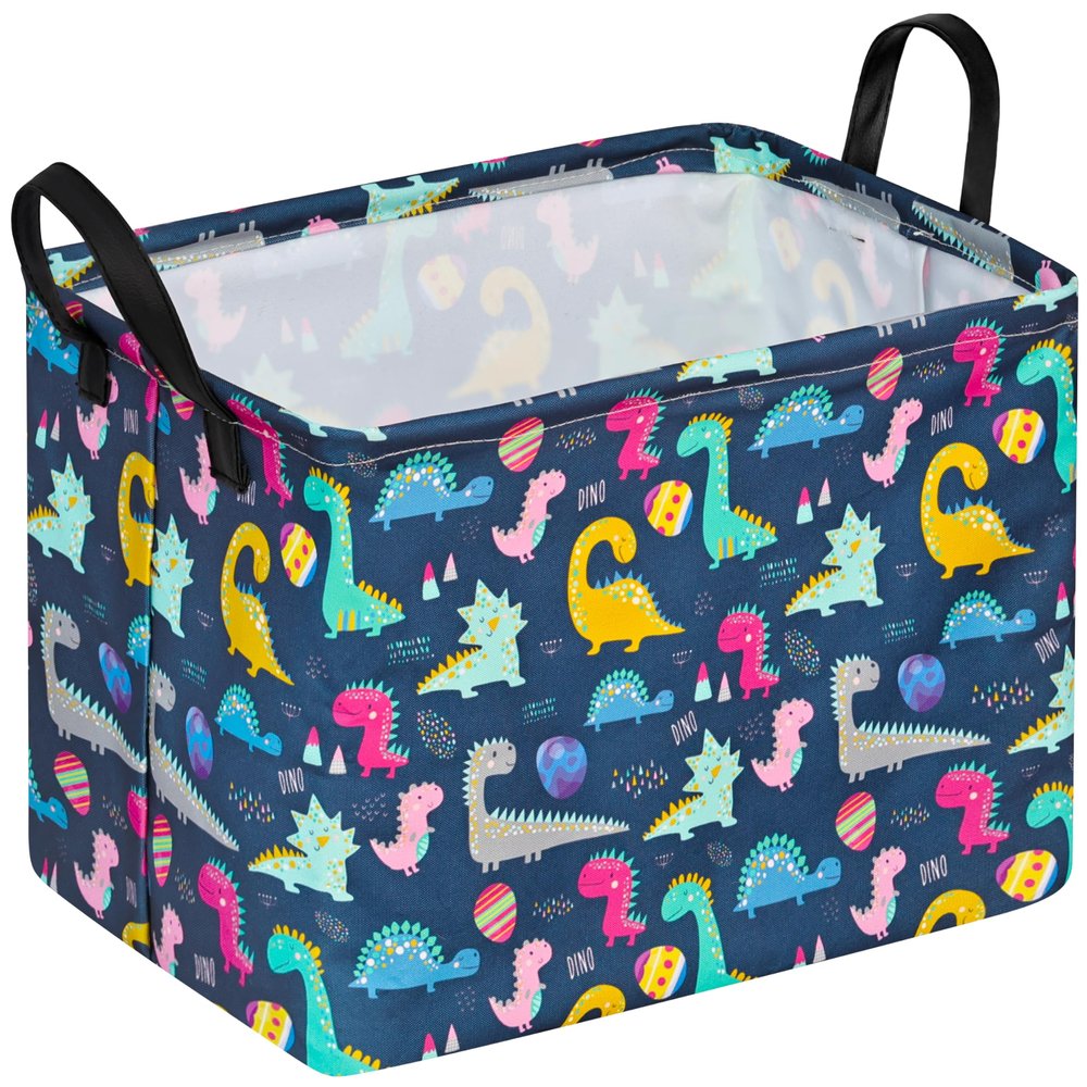 ACMUUNI Rectangle Easter Eggs Gift Basket Rabbit Shelf Basket Clothes Laundry Storage Box Storage Bins, Bunny Basket, Laundry Hamper with Handles