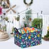 ACMUUNI Rectangle Easter Eggs Gift Basket Rabbit Shelf Basket Clothes Laundry Storage Box Storage Bins, Bunny Basket, Laundry Hamper with Handles view 2