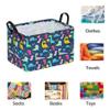 ACMUUNI Rectangle Easter Eggs Gift Basket Rabbit Shelf Basket Clothes Laundry Storage Box Storage Bins, Bunny Basket, Laundry Hamper with Handles view 3